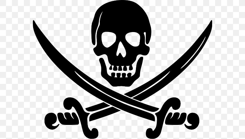 Piracy Jolly Roger Clip Art, PNG, 600x464px, Piracy, Black And White, Brand, Calico Jack, Jolly Roger Download Free