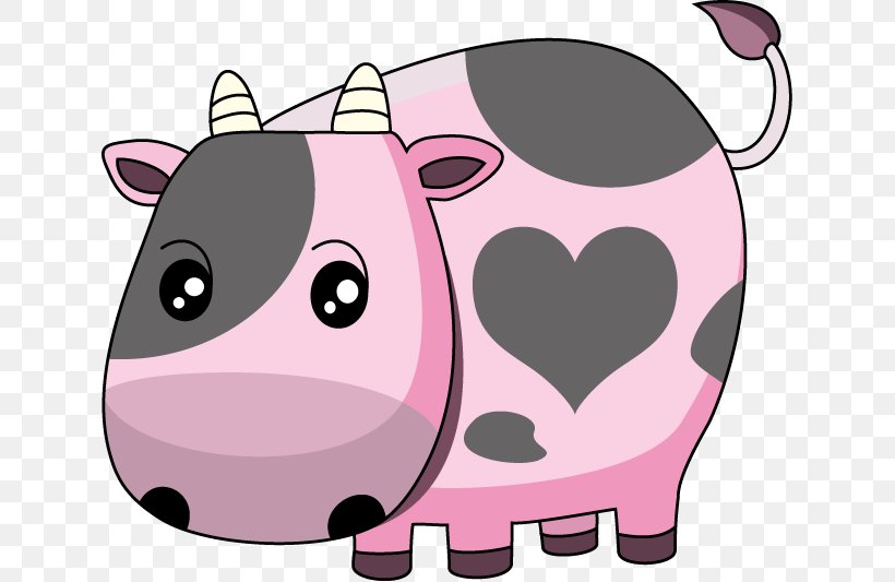 Clip Art Illustration Snout Pig Cattle, PNG, 633x533px, Snout, Animal, Bovine, Cartoon, Cattle Download Free
