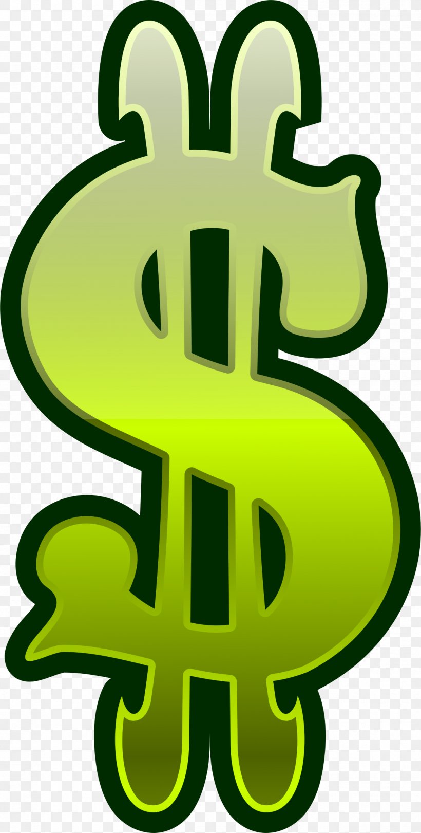 Dollar Sign Currency Symbol Clip Art, PNG, 1214x2400px, Dollar Sign, Australian Dollar, Currency Symbol, Dollar, Green Download Free