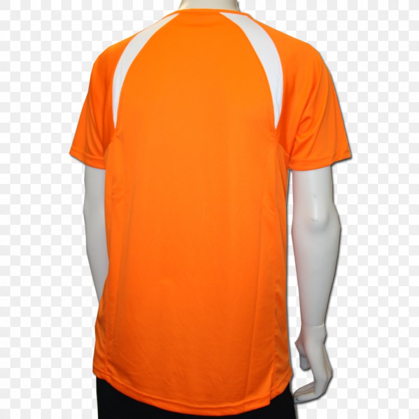 T-shirt Tennis Polo Shoulder Sleeve, PNG, 1000x1000px, Tshirt, Active Shirt, Jersey, Neck, Orange Download Free