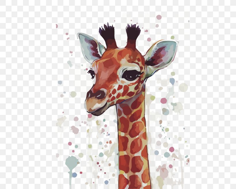 Giraffe Watercolor: Animals Watercolor Painting Art, PNG, 658x658px, Giraffe, Abstract Art, Animal, Animal Print, Art Download Free
