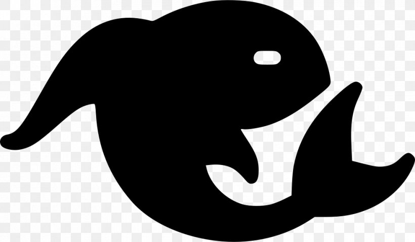 Marine Mammal Silhouette White Fish Clip Art, PNG, 980x572px, Marine Mammal, Black, Black And White, Black M, Fish Download Free