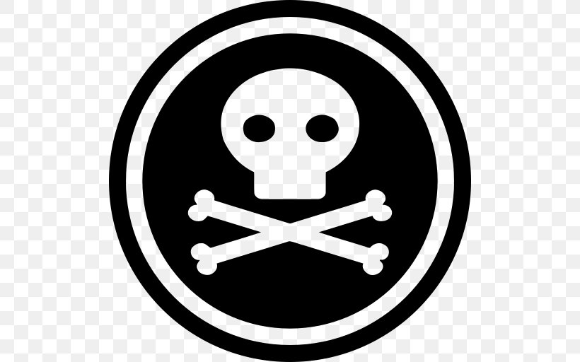 Skull And Crossbones Vector Graphics Jolly Roger Royalty-free, PNG, 512x512px, Skull And Crossbones, Black, Emoticon, Jolly Roger, Line Art Download Free