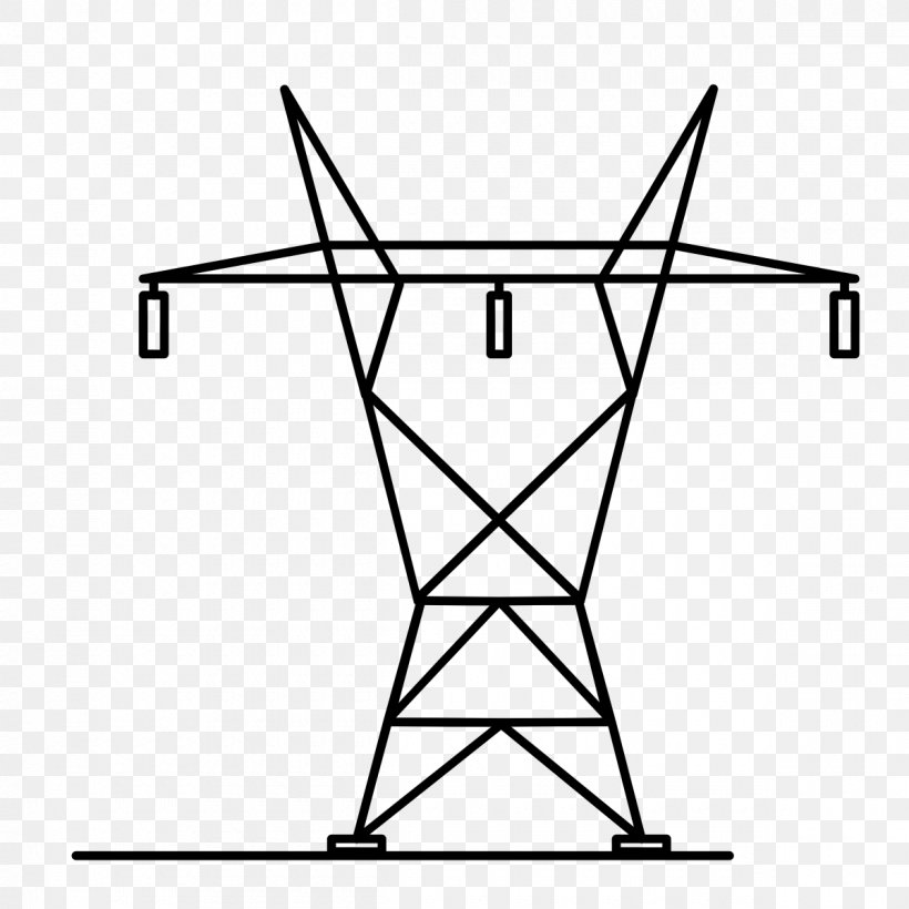 Transmission Tower Electricity Structure Electrical Substation Electric Power Transmission, PNG, 1200x1200px, Transmission Tower, Architectural Engineering, Area, Black And White, Electric Power System Download Free