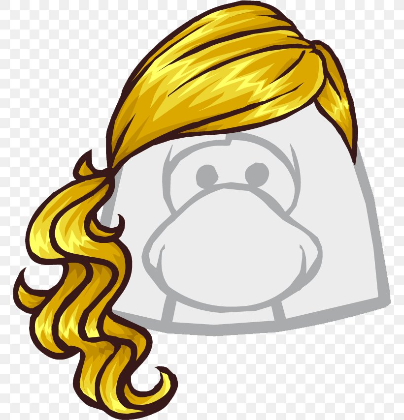 Club Penguin Blond Wig Ponytail, PNG, 768x854px, Club Penguin, Artwork, Beak, Blond, Brown Hair Download Free