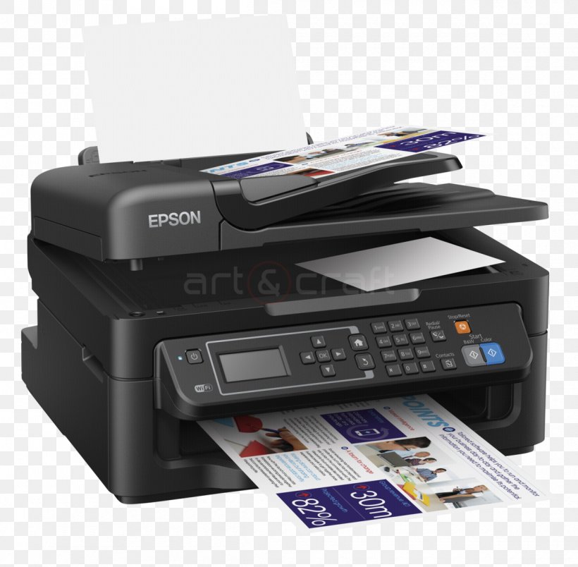 Multi-function Printer Epson WorkForce WF-2630 Inkjet Printing, PNG, 1200x1177px, Multifunction Printer, Automatic Document Feeder, Canon, Electronic Device, Epson Download Free