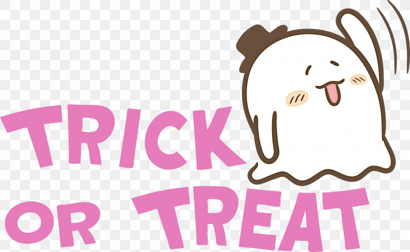 TRICK OR TREAT Halloween, PNG, 3000x1846px, Trick Or Treat, Cartoon, Halloween, Happiness, Logo Download Free