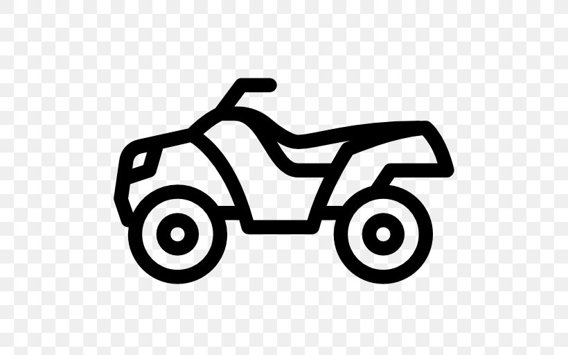 All-terrain Vehicle Car, PNG, 512x512px, Allterrain Vehicle, Area, Automotive Design, Bicycle, Black And White Download Free