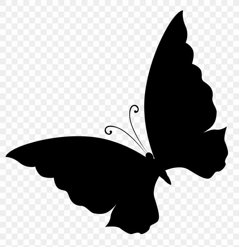 Brush-footed Butterflies Clip Art Silhouette Black M, PNG, 1721x1776px, Brushfooted Butterflies, Black M, Blackandwhite, Butterfly, Leaf Download Free