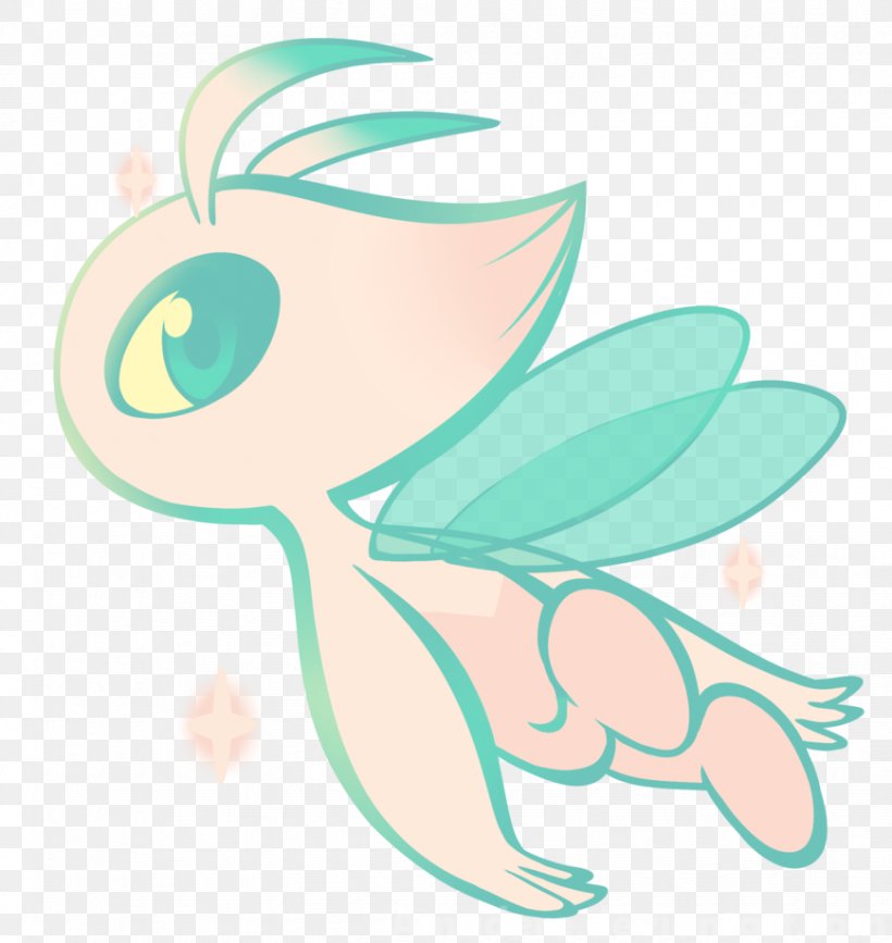 Pokémon Gold And Silver Celebi Jirachi Mew, PNG, 869x919px, Celebi, Aqua, Art, Artwork, Butterfly Download Free