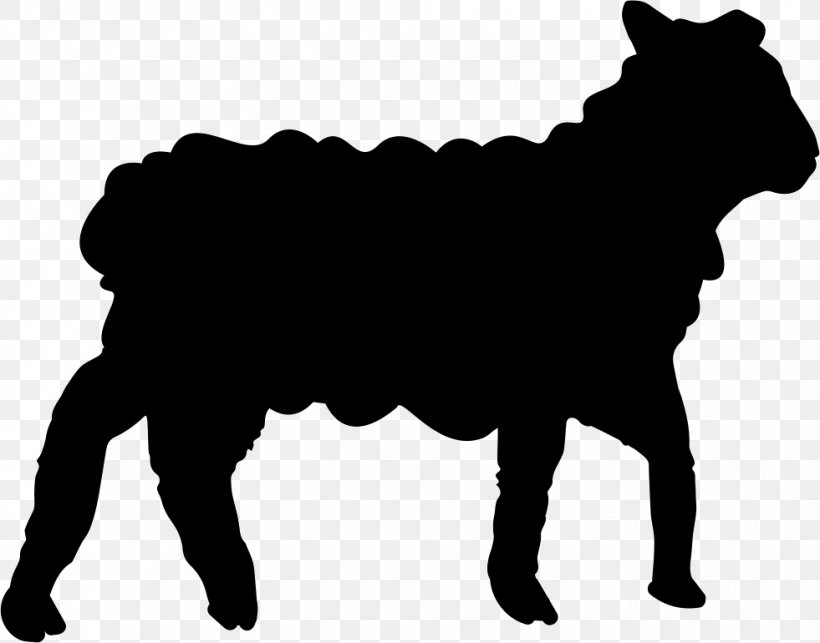 Sheep Goat Lamb And Mutton Silhouette, PNG, 981x770px, Sheep, Black And White, Black Sheep, Carnivoran, Cattle Like Mammal Download Free