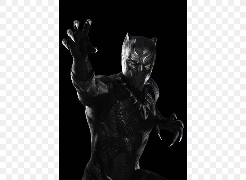 Black Panther Spider-Man Marvel Cinematic Universe Film Display Resolution, PNG, 600x600px, Black Panther, Action Figure, Black And White, Captain America Civil War, Chadwick Boseman Download Free