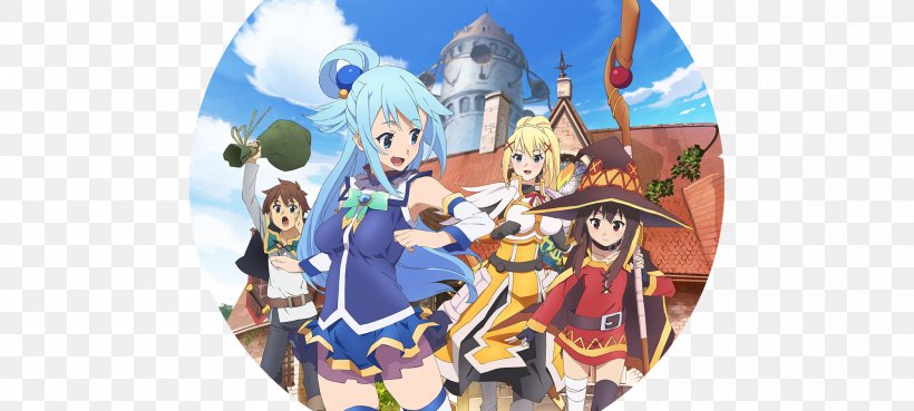 Konosuba: God's Blessing On This Wonderful World!, Vol. 3 (light Novel): You're Being Summoned, Darkness Cosplay 帶著智慧型手機闖蕩異世界。3 In Another World With My Smartphone, PNG, 2000x900px, Watercolor, Cartoon, Flower, Frame, Heart Download Free