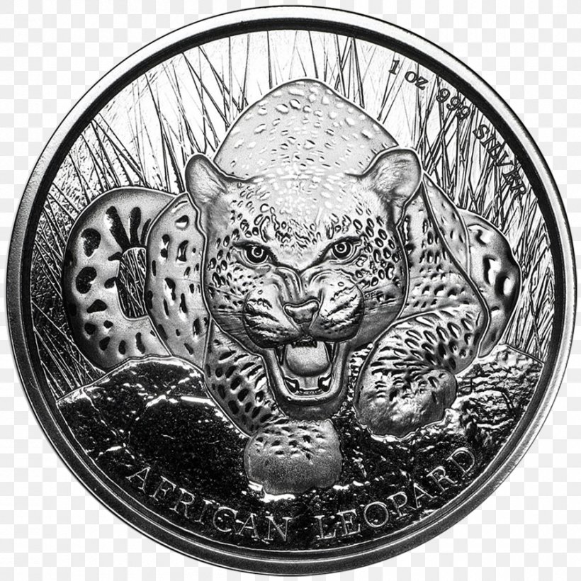 Ghana Silver Coin Silver Coin African Leopard, PNG, 900x900px, Ghana, Africa, African Leopard, Apmex, Big Cats Download Free