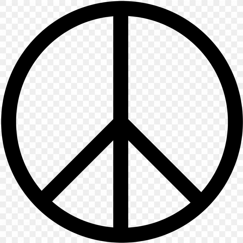 Peace Symbols Sign Pacifism, PNG, 2000x2000px, Peace Symbols, Area, Black And White, Campaign For Nuclear Disarmament, Emoji Download Free