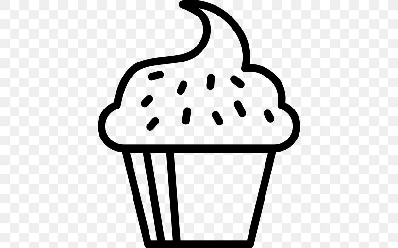 Cupcake Muffin Bakery Food, PNG, 512x512px, Cupcake, Artwork, Bakery, Baking, Black And White Download Free