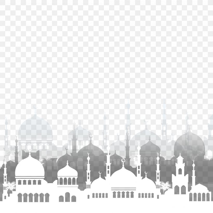 Islam Ramadan Mosque Illustration, PNG, 2000x2000px, Quran, Black, Black And White, Daytime, Drawing Download Free