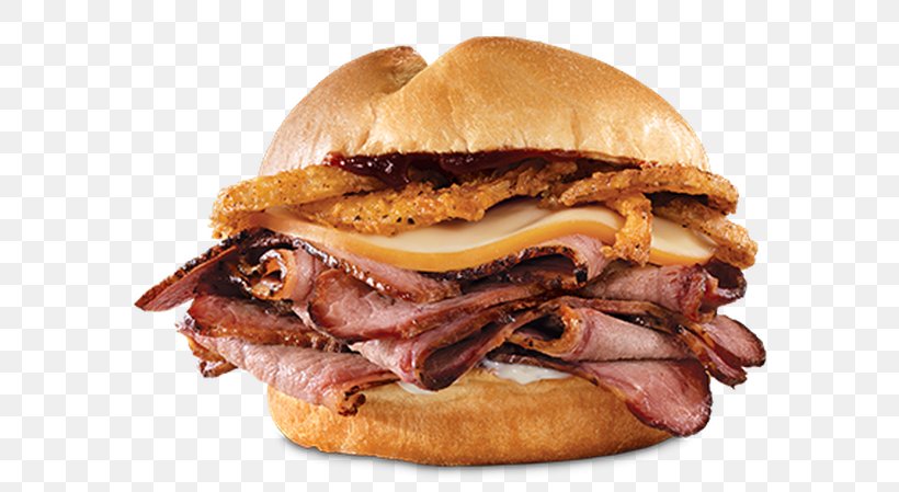 Barbecue Roast Beef Sandwich Steak Sandwich Bacon, PNG, 580x449px, Barbecue, Bacon, Bacon Sandwich, Barbecue Sauce, Beef On Weck Download Free