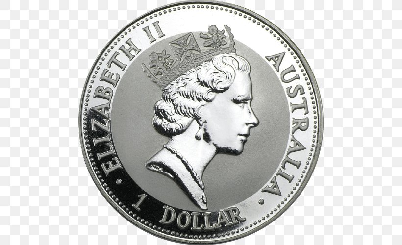 Silver Coin Perth Mint Australian Silver Kookaburra, PNG, 500x500px, Coin, Australian Dollar, Australian Silver Kookaburra, Black And White, Bullion Coin Download Free