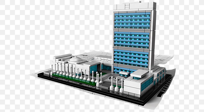 United Nations Headquarters Lego Architecture Building, PNG, 600x450px, United Nations Headquarters, Architecture, Building, Commercial Building, Corporate Headquarters Download Free