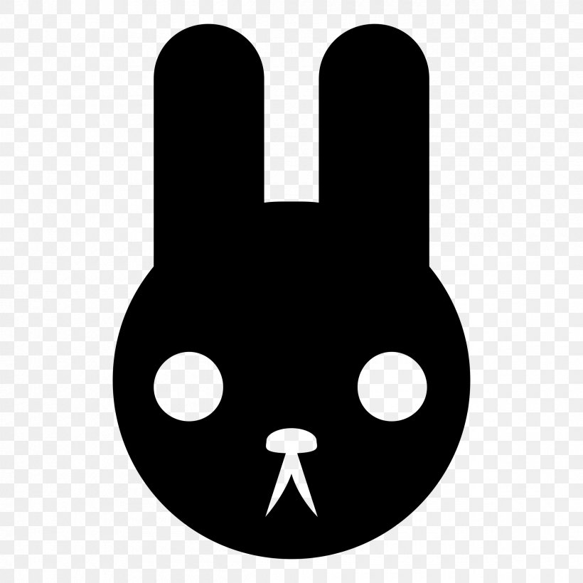 Rabbit Clip Art, PNG, 2400x2400px, Rabbit, Black, Black And White, Carnivoran, Cat Download Free