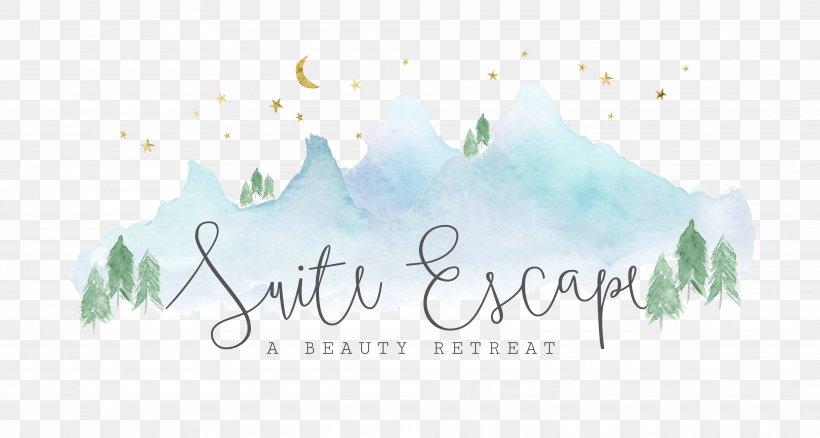 Suite Escape Beauty Retreat Beauty Parlour Logo Calligraphy Graphic Design, PNG, 4046x2162px, Beauty Parlour, Artwork, Brand, Calligraphy, Fishers Download Free