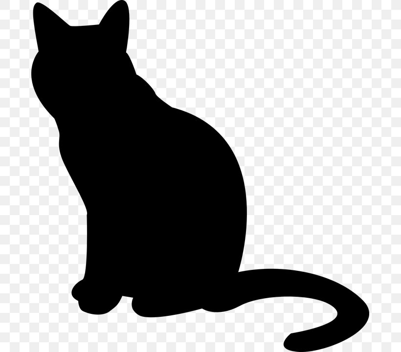 Black Cat Silhouette Clip Art, PNG, 691x720px, Cat, Black, Black And White, Black Cat, Carnivoran Download Free