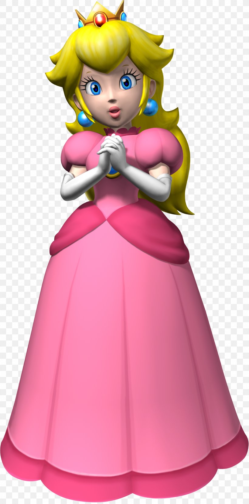 Princess Peach Super Mario Bros. New Super Mario Bros Super Mario Party, PNG, 1730x3500px, Princess Peach, Cartoon, Costume, Costume Design, Doll Download Free