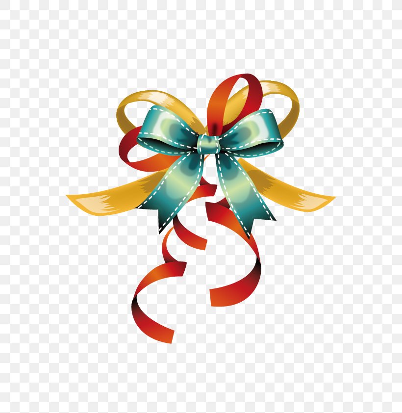 Ribbon Bow And Arrow Banner, PNG, 596x842px, Ribbon, Banner, Bow And Arrow, Christmas Ornament, Greeting Card Download Free