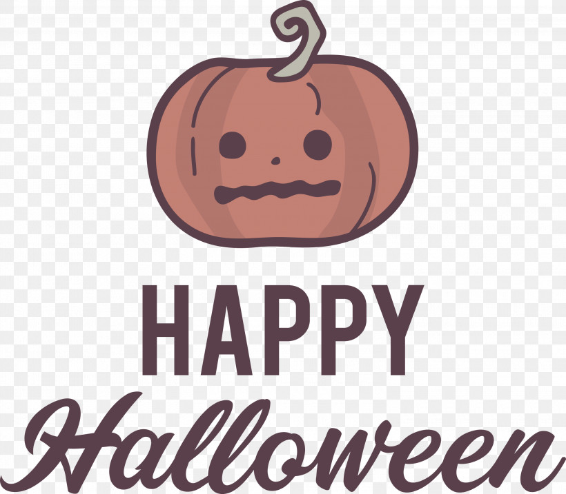 Happy Halloween, PNG, 3000x2626px, Happy Halloween, Biology, Cartoon, Happiness, Logo Download Free