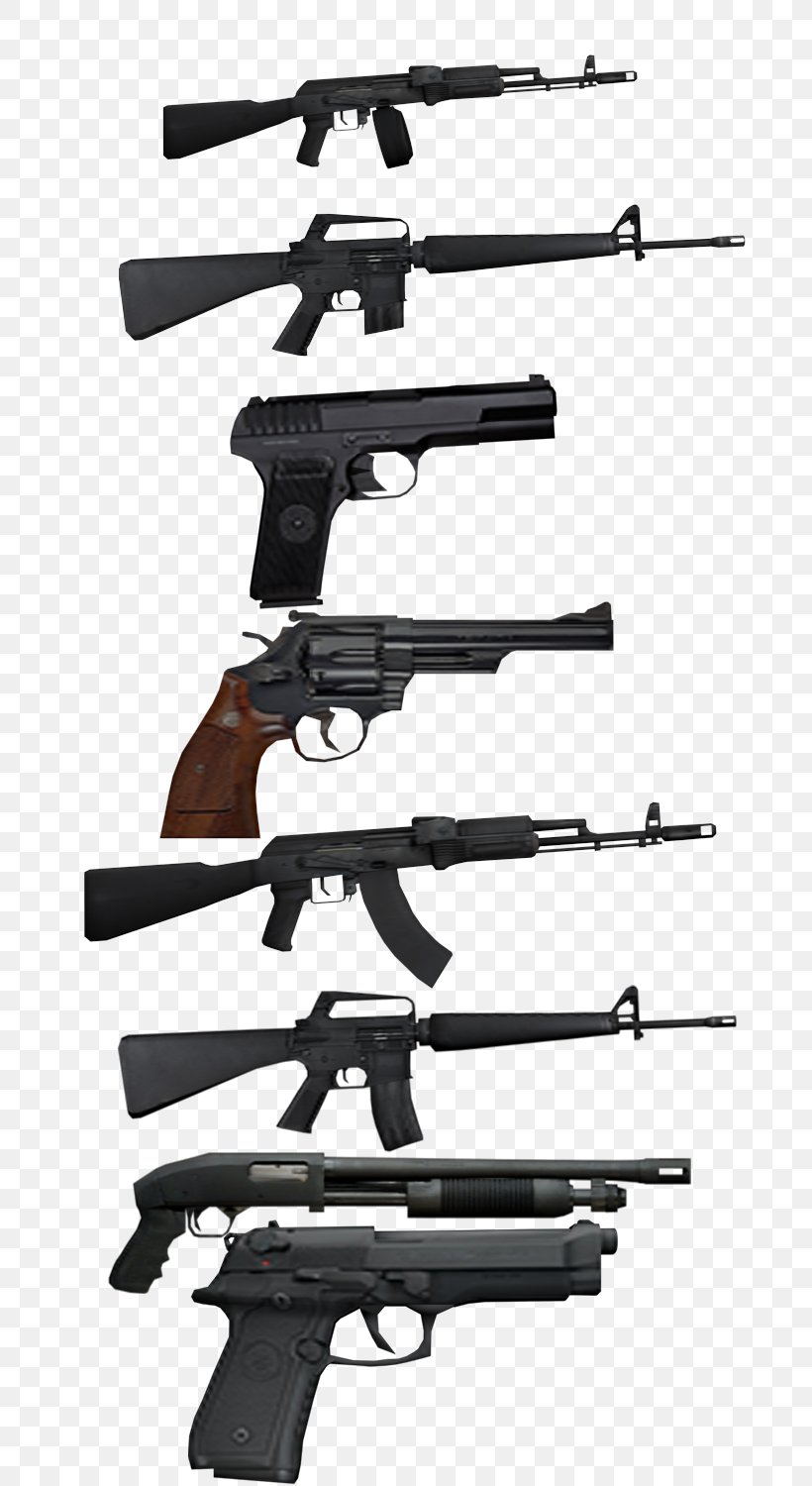Ranged Weapon Firearm San Andreas Multiplayer Air Gun, PNG, 700x1500px, Watercolor, Cartoon, Flower, Frame, Heart Download Free