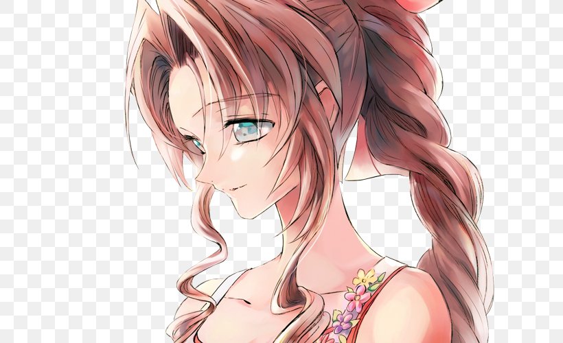Crisis Core: Final Fantasy VII Aerith Gainsborough Video Games Kingdom Hearts, PNG, 620x500px, Watercolor, Cartoon, Flower, Frame, Heart Download Free