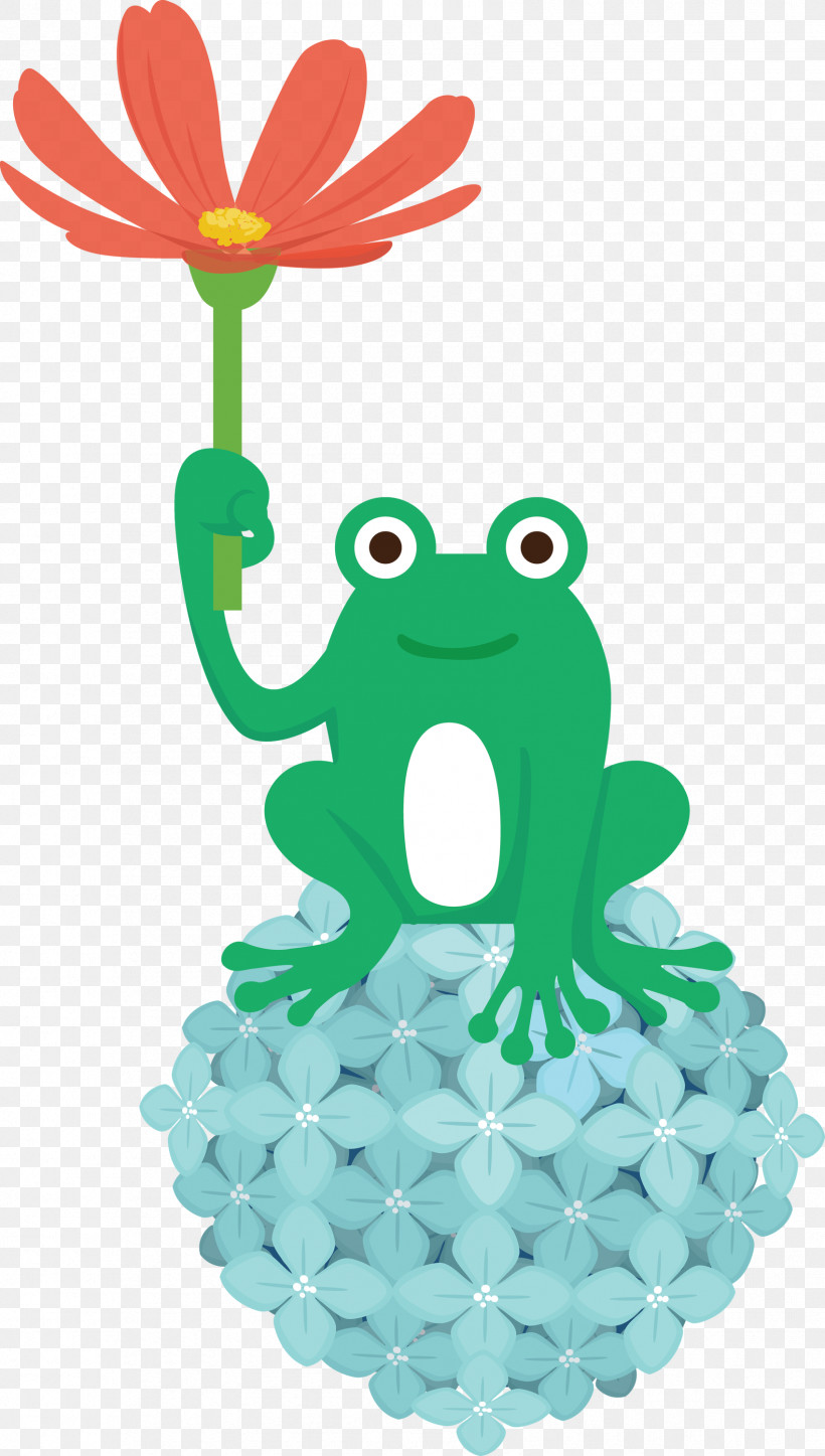 Frogs Cartoon Tree Frog Green Flower, PNG, 1699x3000px, Frog, Biology, Cartoon, Flower, Frogs Download Free