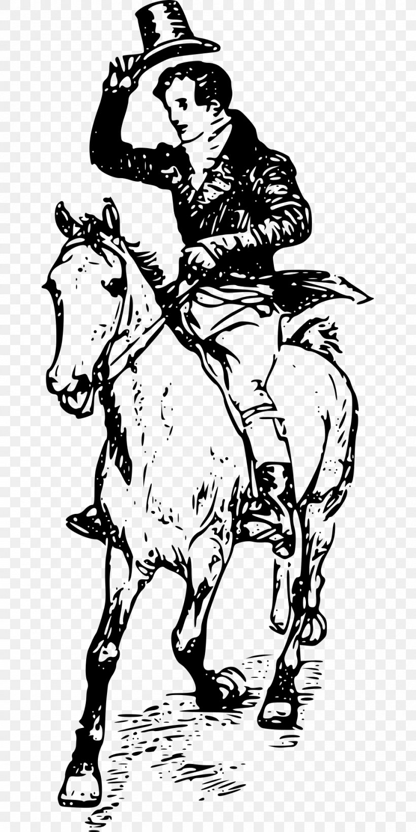 Horse Drawing Clip Art, PNG, 960x1920px, Horse, Art, Black And White, Bridle, Clothing Download Free