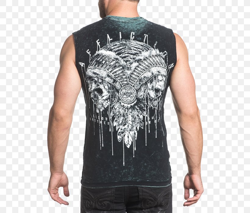 T-shirt Sleeveless Shirt Top Affliction Clothing, PNG, 700x700px, Watercolor, Cartoon, Flower, Frame, Heart Download Free