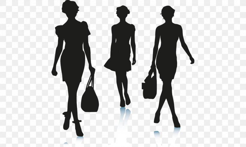Silhouette Vector Graphics Royalty-free Stock Photography Fashion, PNG, 1500x900px, Silhouette, Arm, Black, Black And White, Dress Download Free
