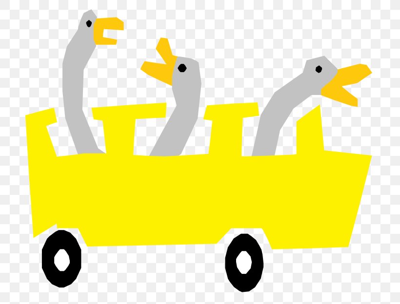 Bus Clip Art Duck Openclipart Goose, PNG, 800x624px, Bus, Area, Beak, Bird, Brand Download Free