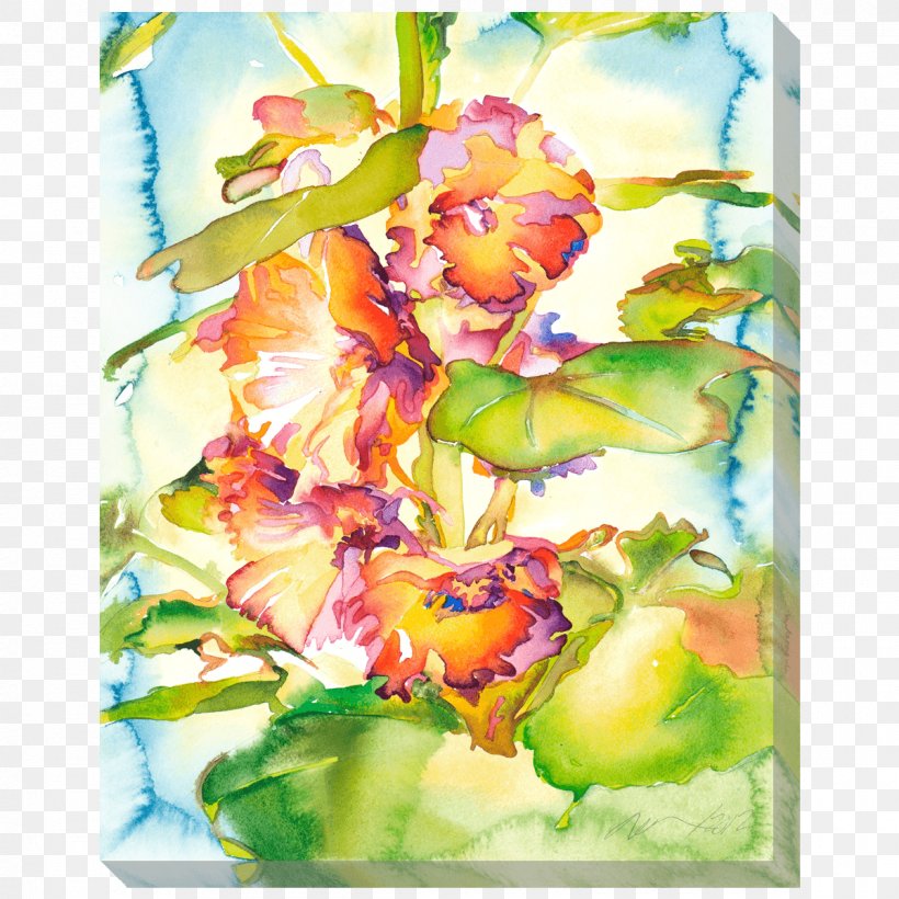 Floral Design Watercolor Painting Art Wall, PNG, 1200x1200px, Floral Design, Acrylic Paint, Art, Artwork, Canvas Download Free