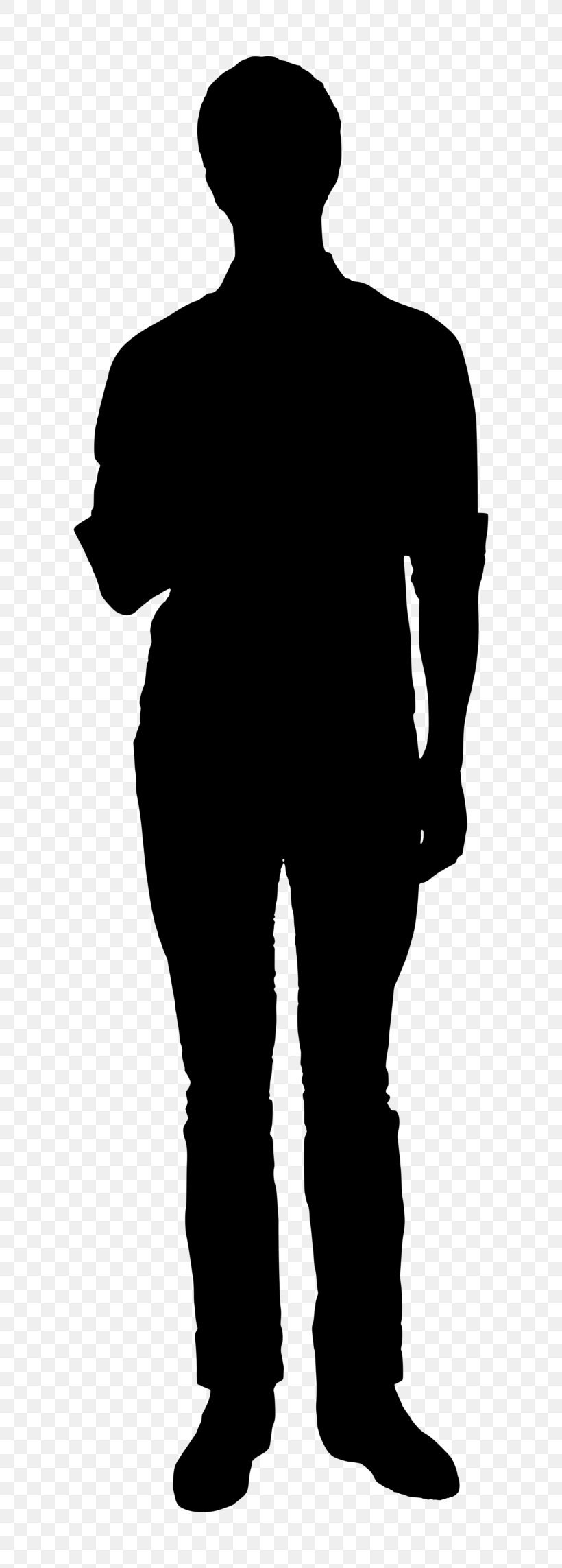 Silhouette Person Clip Art, PNG, 768x2286px, Silhouette, Black And White, Character, Human Behavior, Joint Download Free
