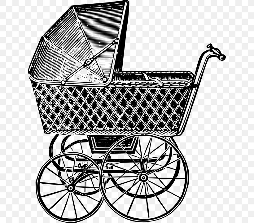 Baby Transport Infant Clip Art, PNG, 638x720px, Baby Transport, Baby Bottle, Bicycle Accessory, Bicycle Basket, Black And White Download Free