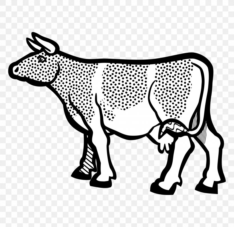Cattle Drawing Clip Art, PNG, 2400x2323px, Cattle, Animal Figure, Area, Black And White, Cattle Like Mammal Download Free