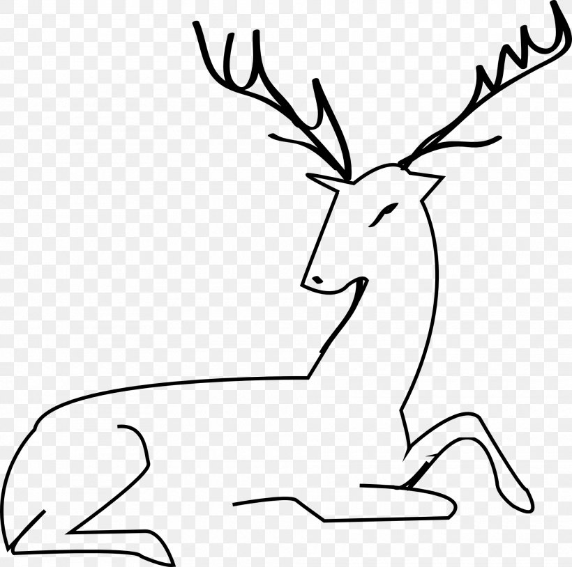 White-tailed Deer Reindeer Red Deer Moose, PNG, 1920x1908px, Deer, Antler, Black And White, Deer Hunting, Drawing Download Free
