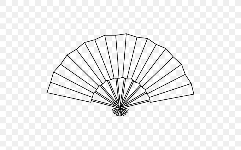 black and white hand fan