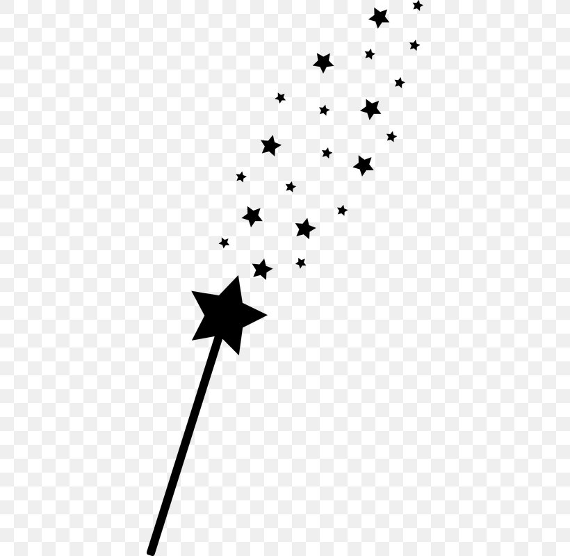 Wand Witchcraft Magic Black And White Clip Art, PNG, 398x800px, Wand, Black, Black And White, Branch, Drawing Download Free