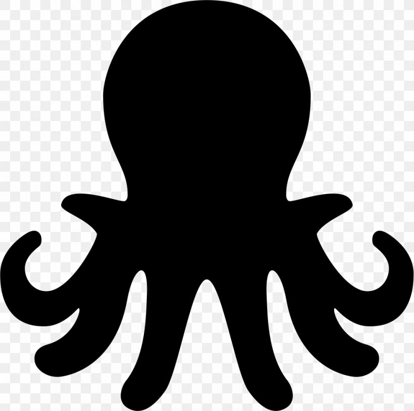 Octopus Clip Art Vector Graphics Silhouette Image, PNG, 981x976px, Octopus, Artwork, Black, Black And White, Invertebrate Download Free