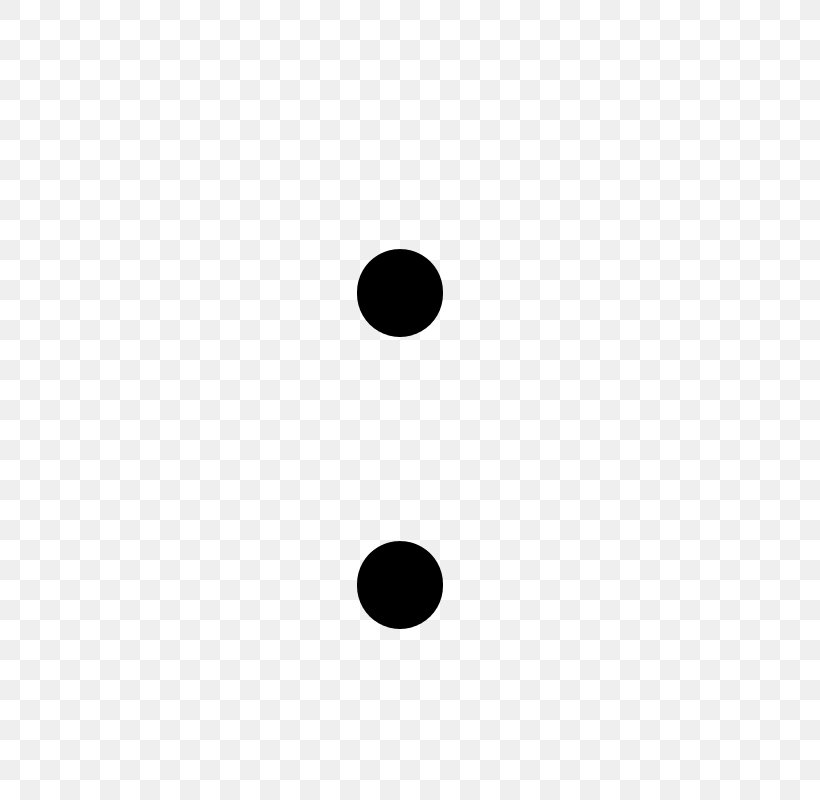 Semicolon Punctuation Full Stop Greinarmerki, PNG, 800x800px, Colon, Black, Black And White, English Wikipedia, Full Stop Download Free