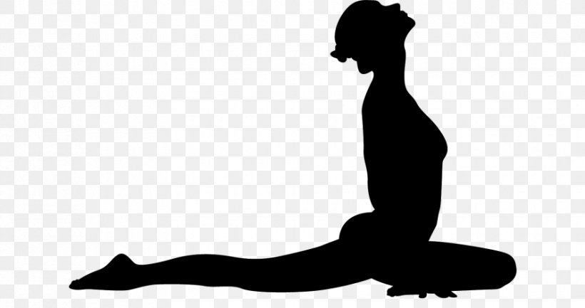 Yoga Silhouette Asana Clip Art, PNG, 890x470px, Yoga, Arm, Asana, Balance, Black And White Download Free