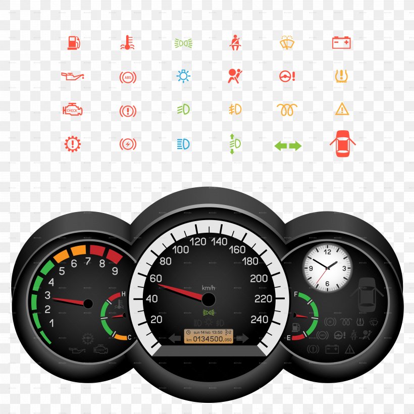Car Dashboard Speedometer, PNG, 4961x4961px, Car, Airbag, Automotive Design, Control Panel, Dashboard Download Free