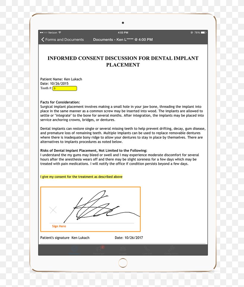 Informed Consent Paper Web Page IPad, PNG, 800x966px, Informed Consent, Area, Brand, Consent, Dentistry Download Free