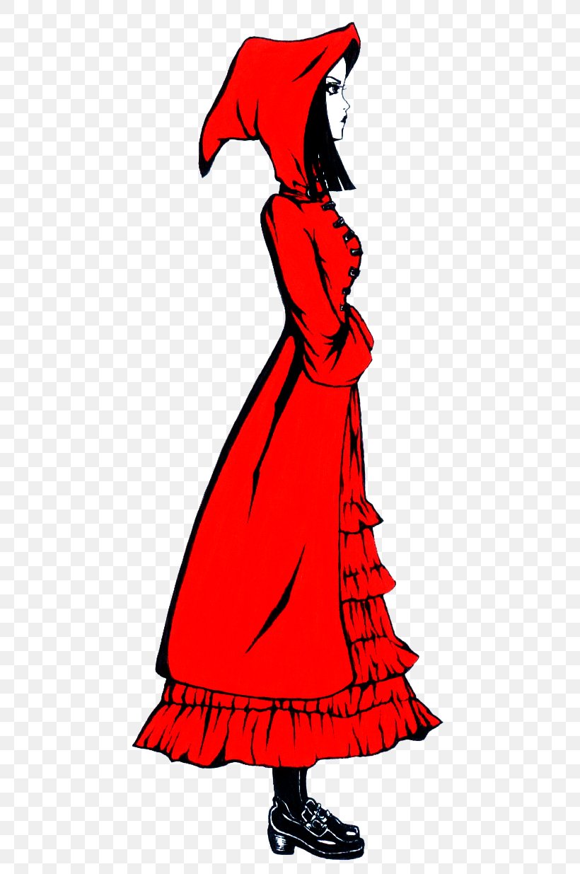 Little Red Riding Hood Clip Art Dress Costume Design, PNG, 465x1235px, Watercolor, Cartoon, Flower, Frame, Heart Download Free